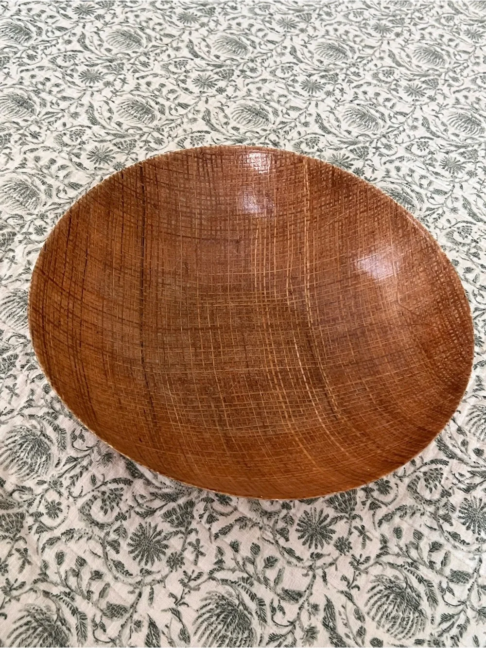 Vintage Mid Century Modern Abaca Grainware Raffiaware Salad Bowl